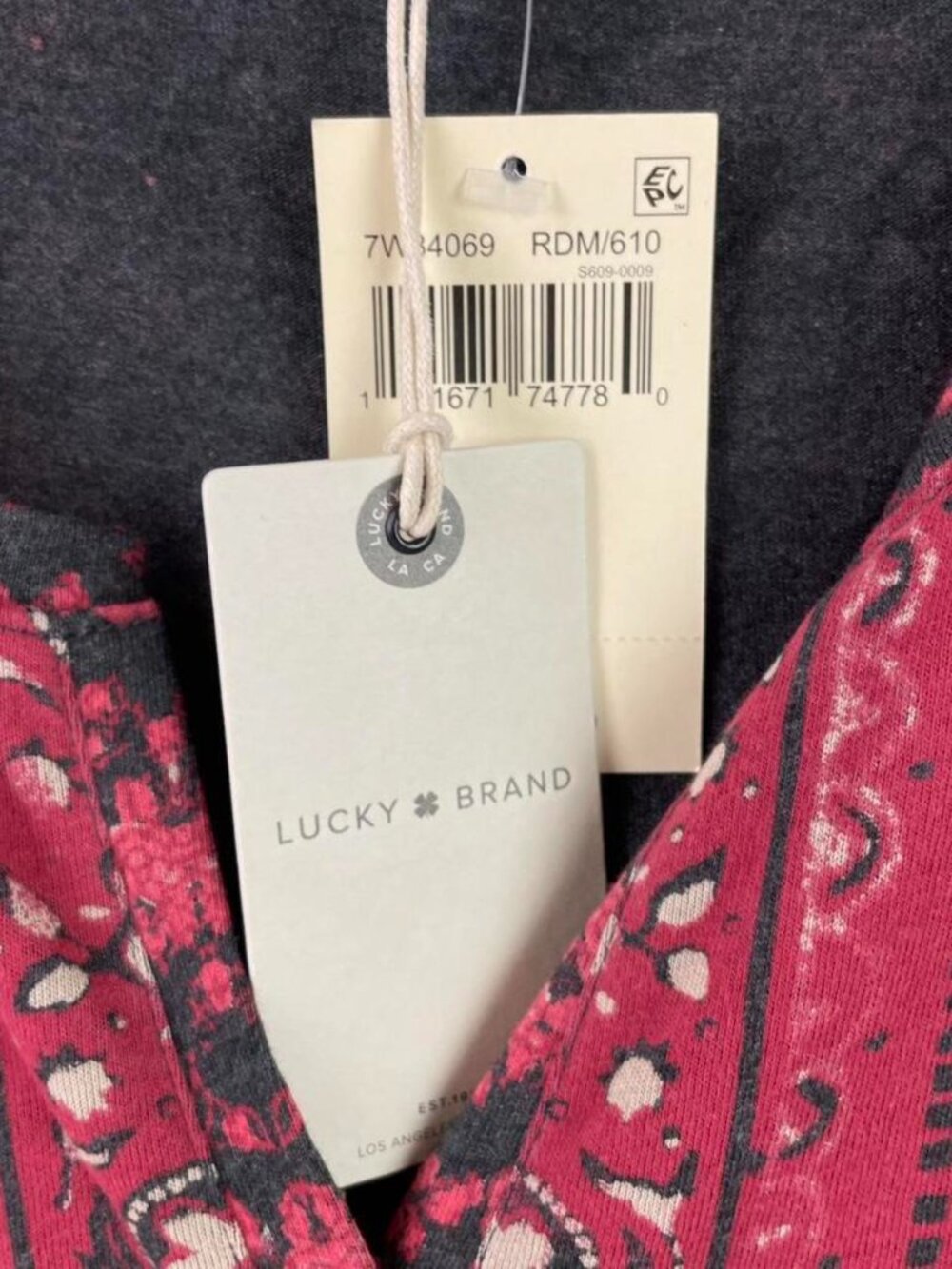 Lucky Brand Peasant Top Womens Size L NWT - Picture 4 of 8